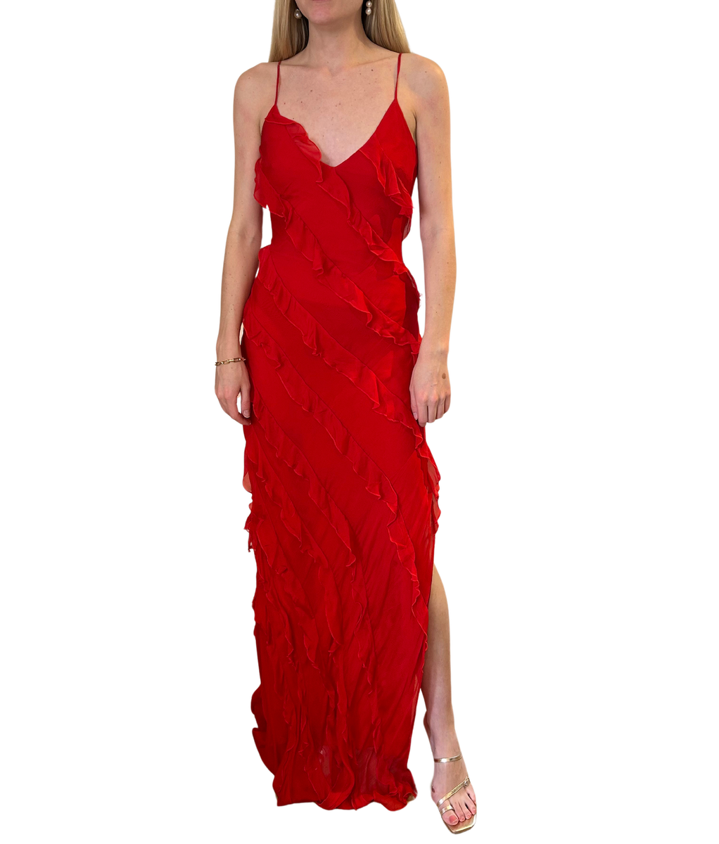 Rat & Boa Long Red Dress