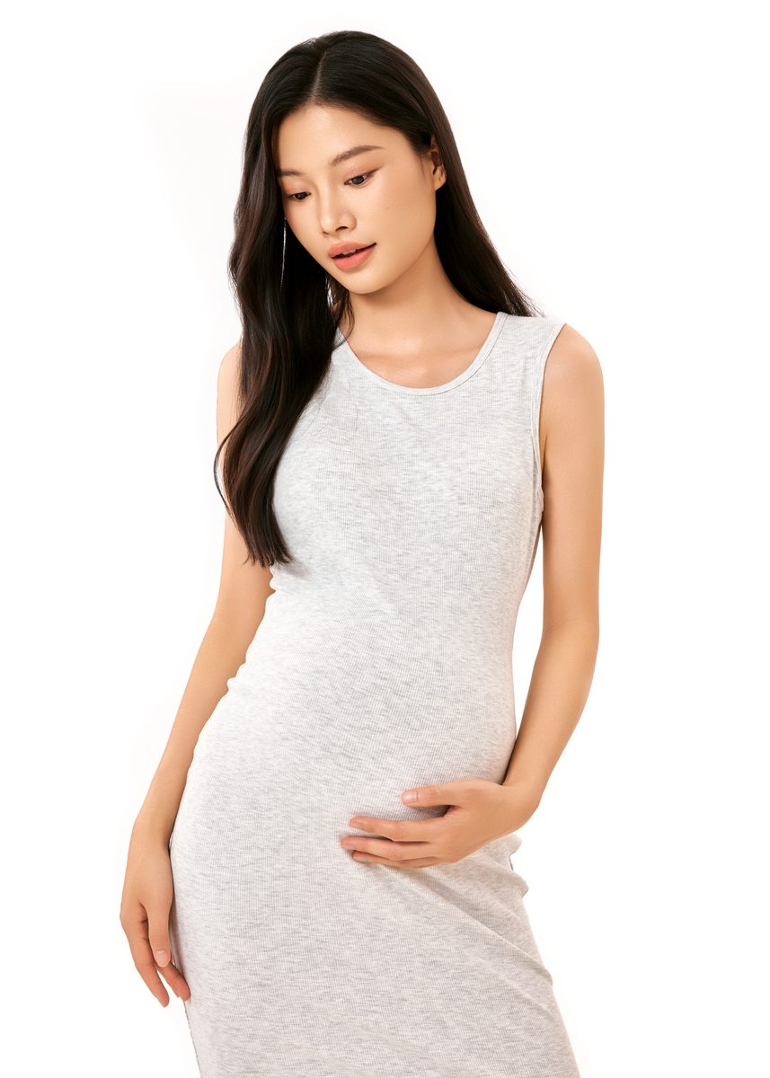 All-Day Cotton Rib Bodycon Dress - Sleeveless