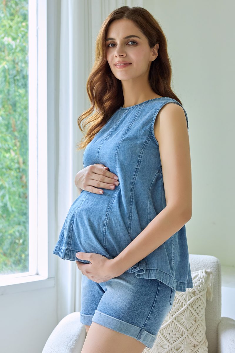 Denim Babydoll Top