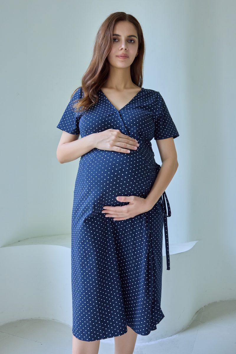 Essential Wrap Dress in Polka Dot