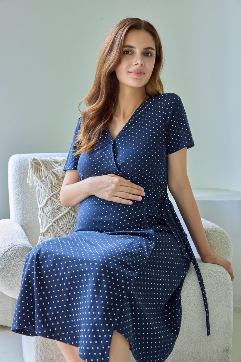 Essential Wrap Dress in Polka Dot