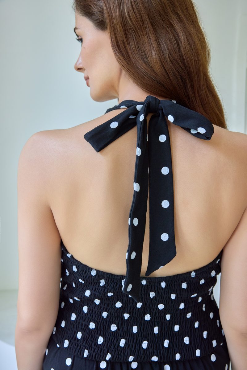 Polka Dot Halter Dress