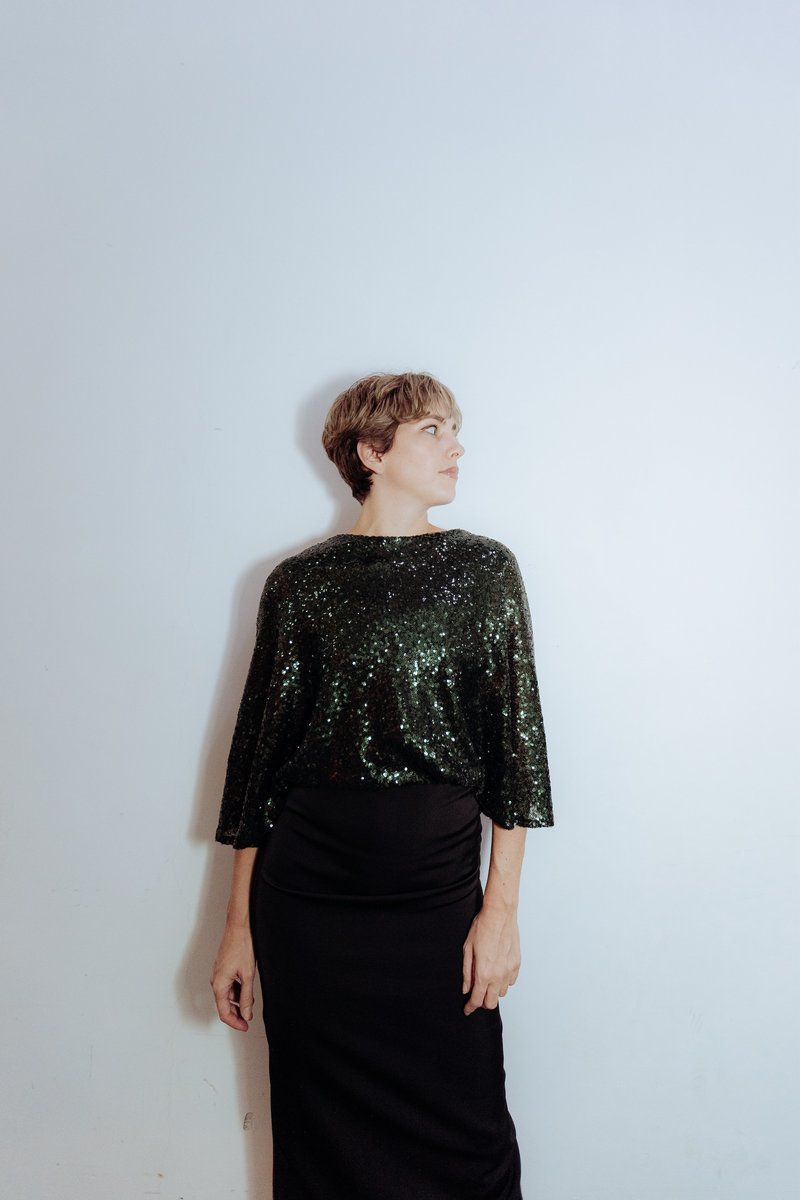 Green Sequined Dress