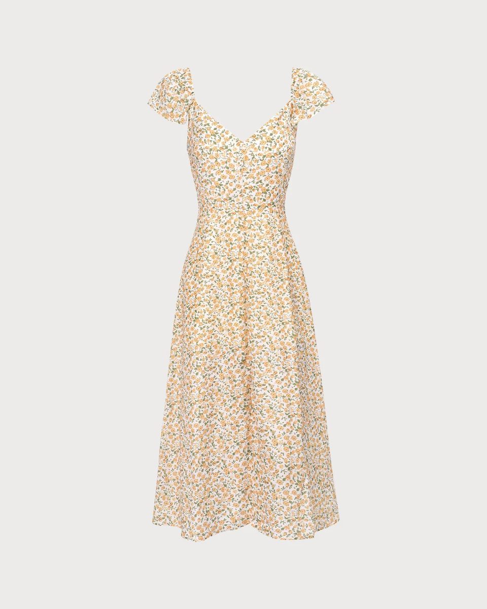 Yellow Flower Reformation Dress