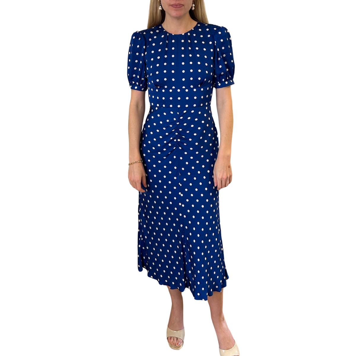 Self Portrait Blue Polka Dot Dress