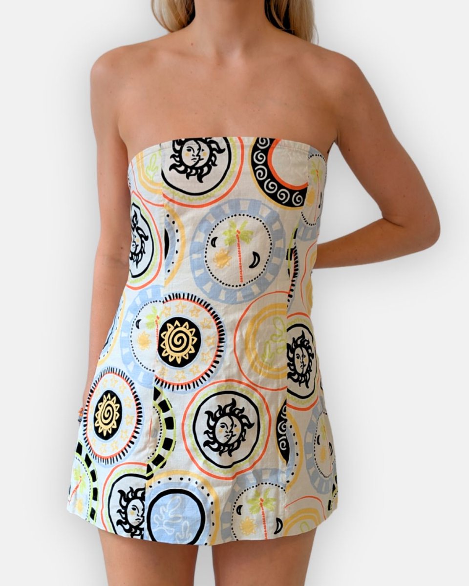Never Fully Dressed Top Cream Mosaic Print