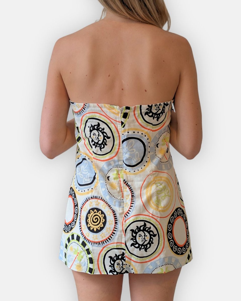 Never Fully Dressed Top Cream Mosaic Print