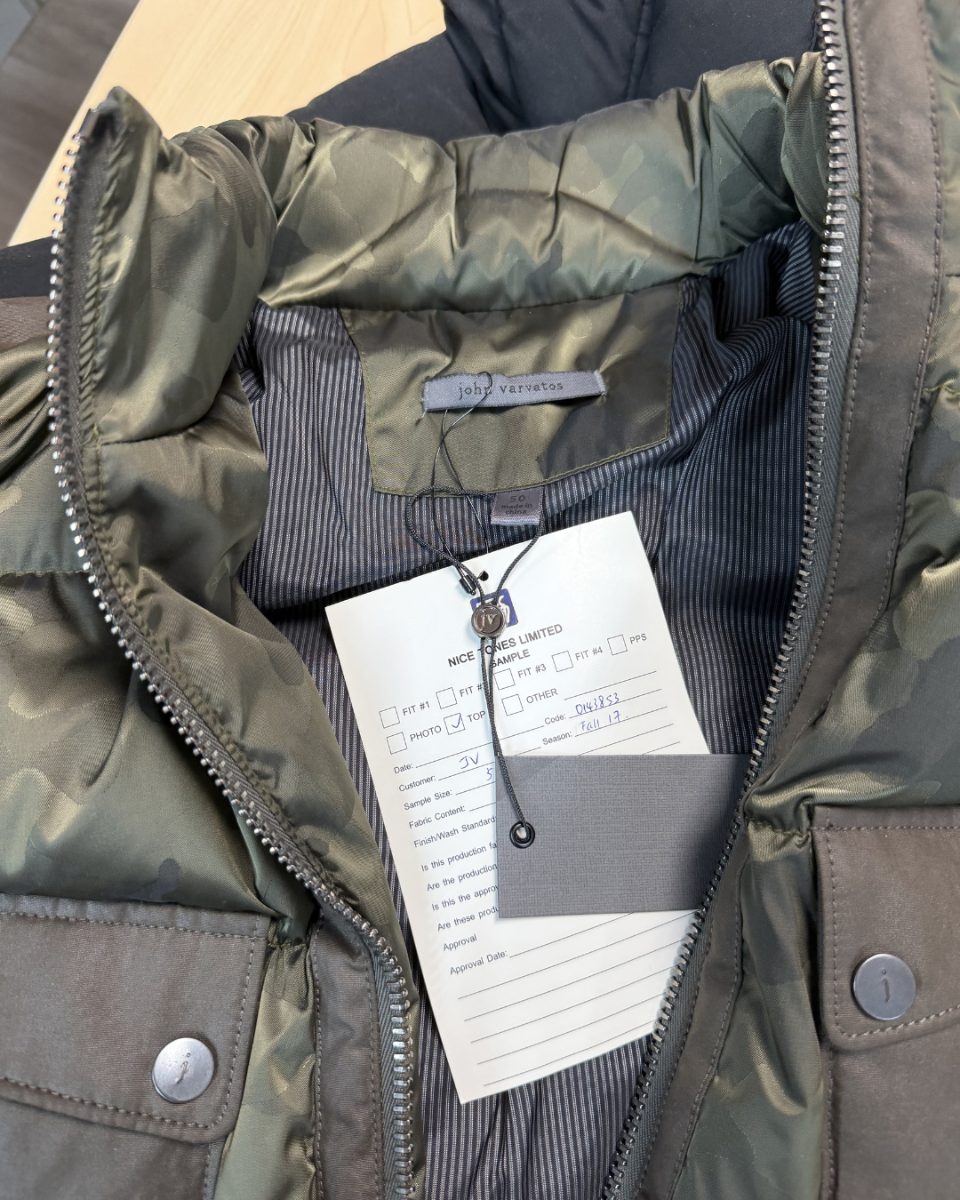 John Varvatos Green 50 Down Jacket (Factory Sample)