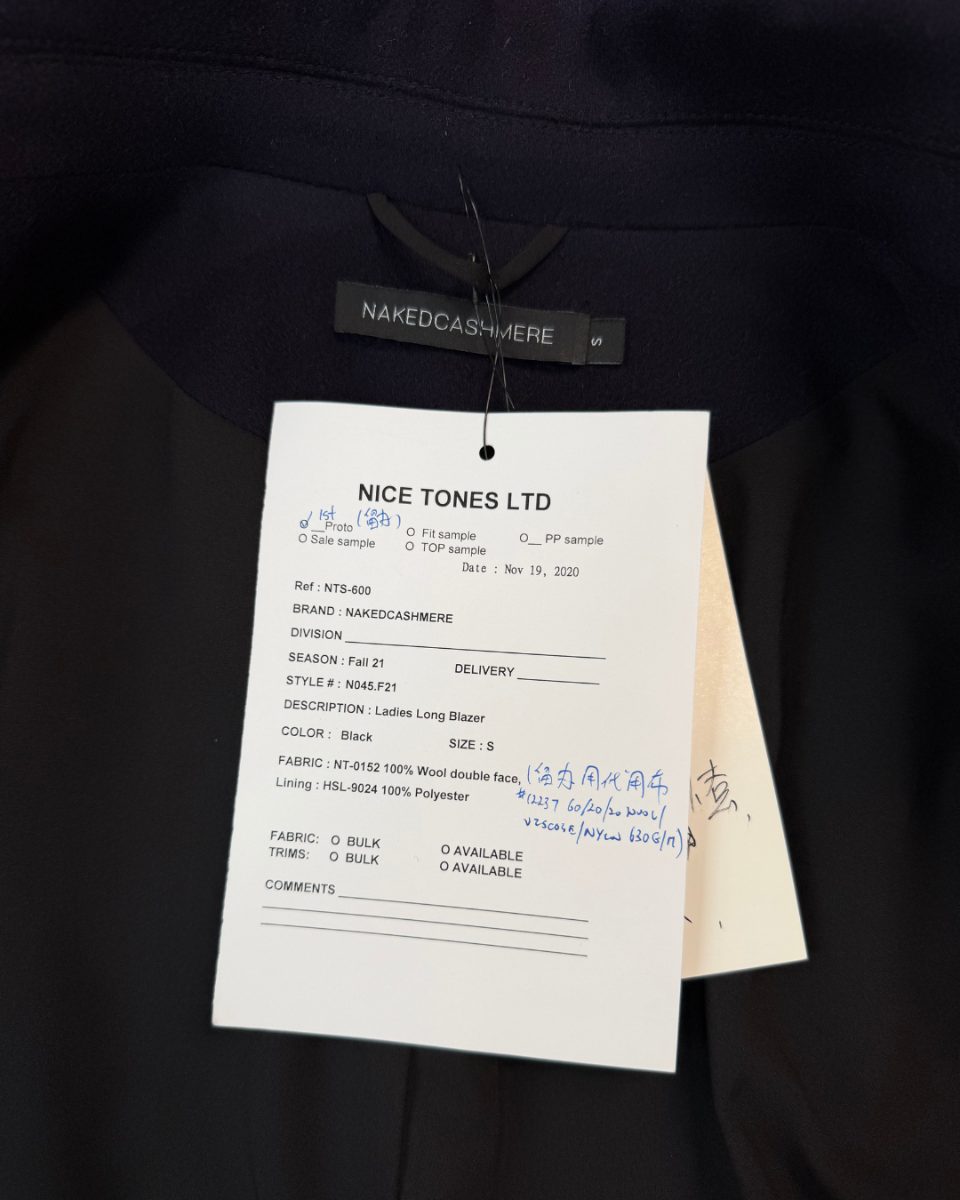 Naked Cashmere Black S Coat (Factory Sample)