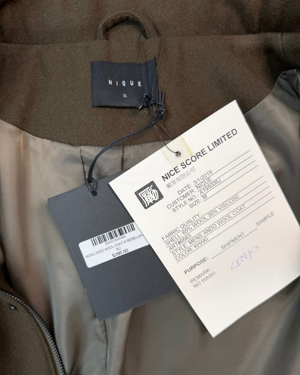 Nique Green XL Coat (Factory Sample)