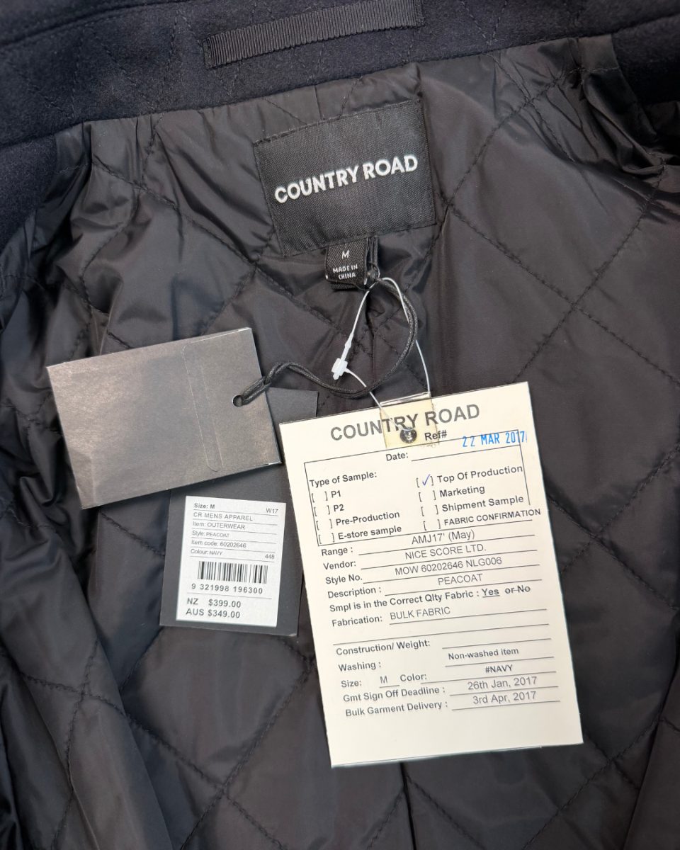 Country Road Black M Coat (Factory Sample)