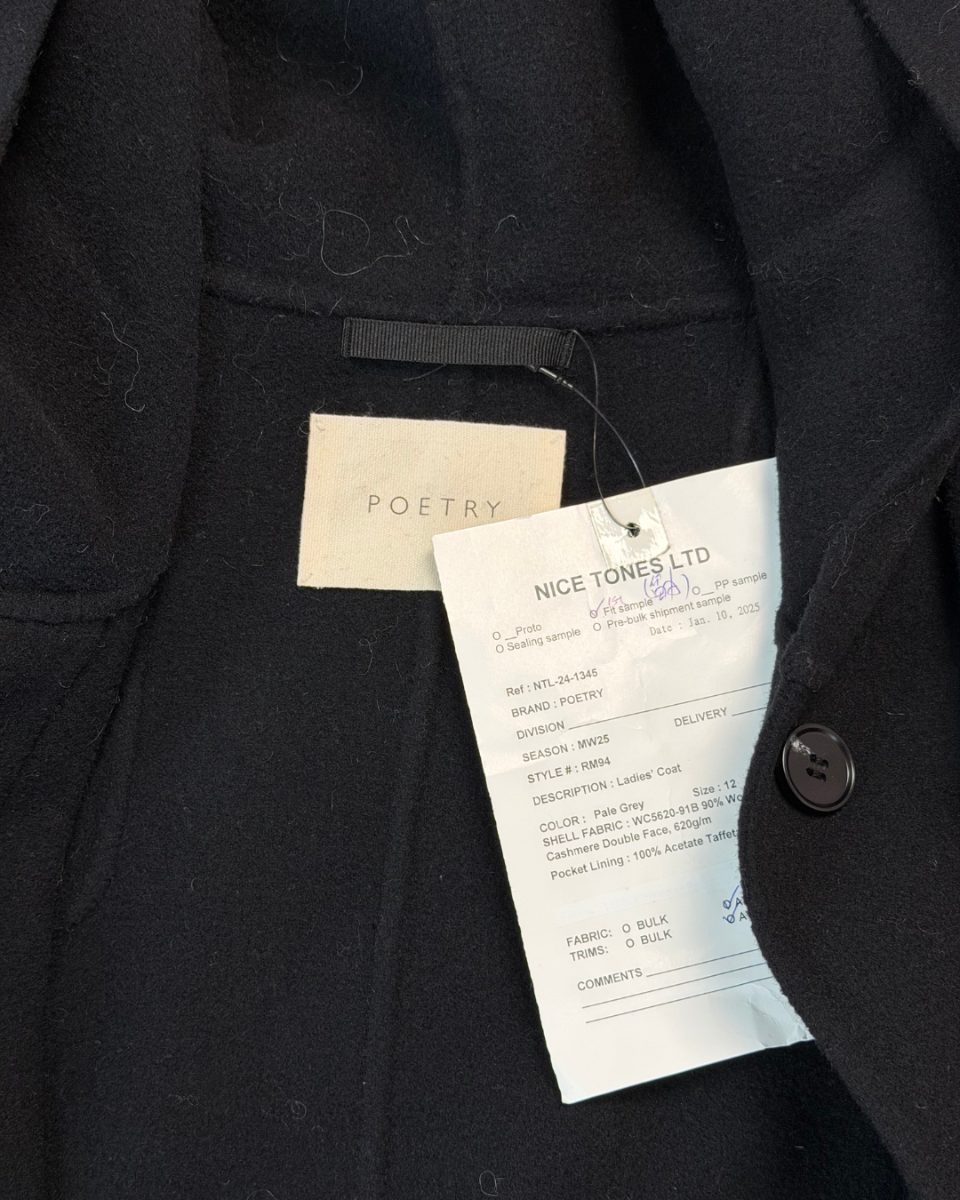 Poetry Black Coat (Factory Sample)