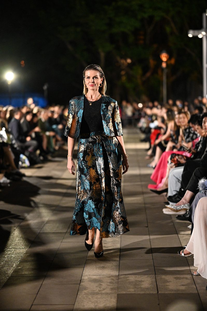 SAN FRANCISCO SKIRT LONG LENGTH BLUE LEAF