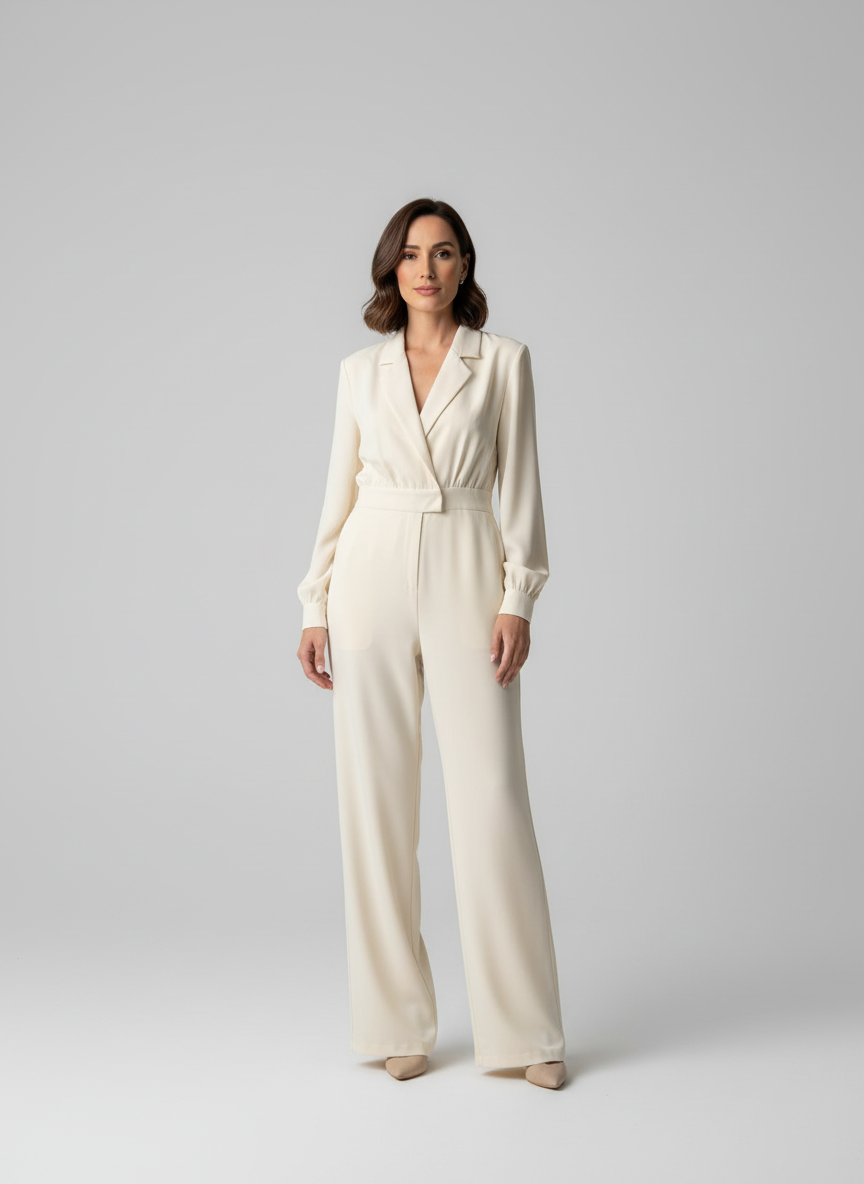 Michael Costello White Jumpsuit