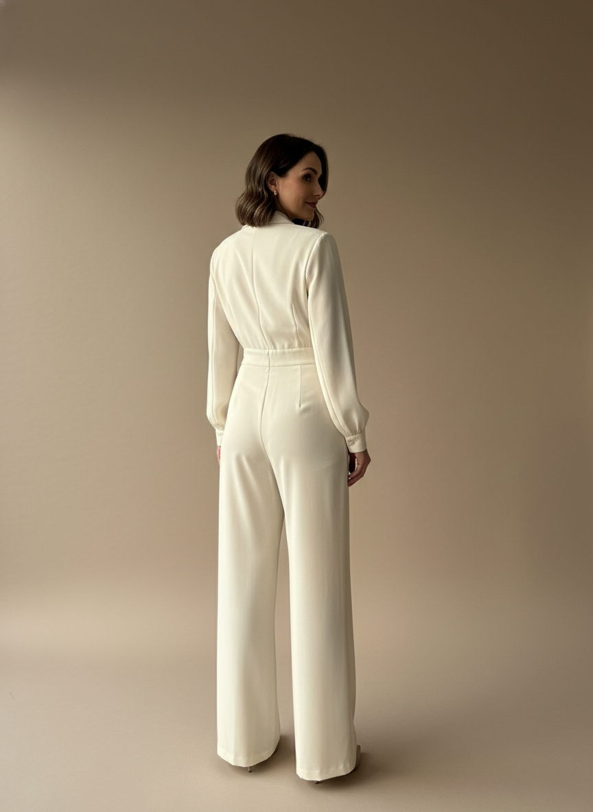 Michael Costello White Jumpsuit