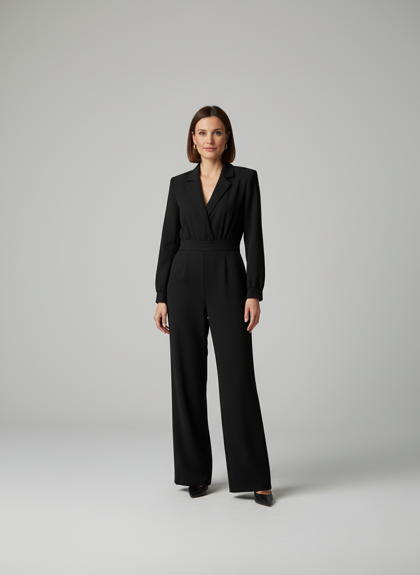 Michael Costello Black Jumpsuit