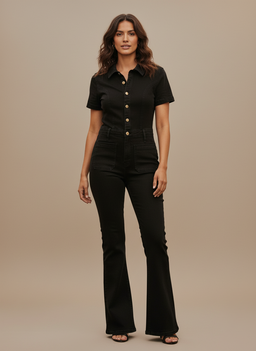 Show Me Your Mumu Black Denim Jumpsuit