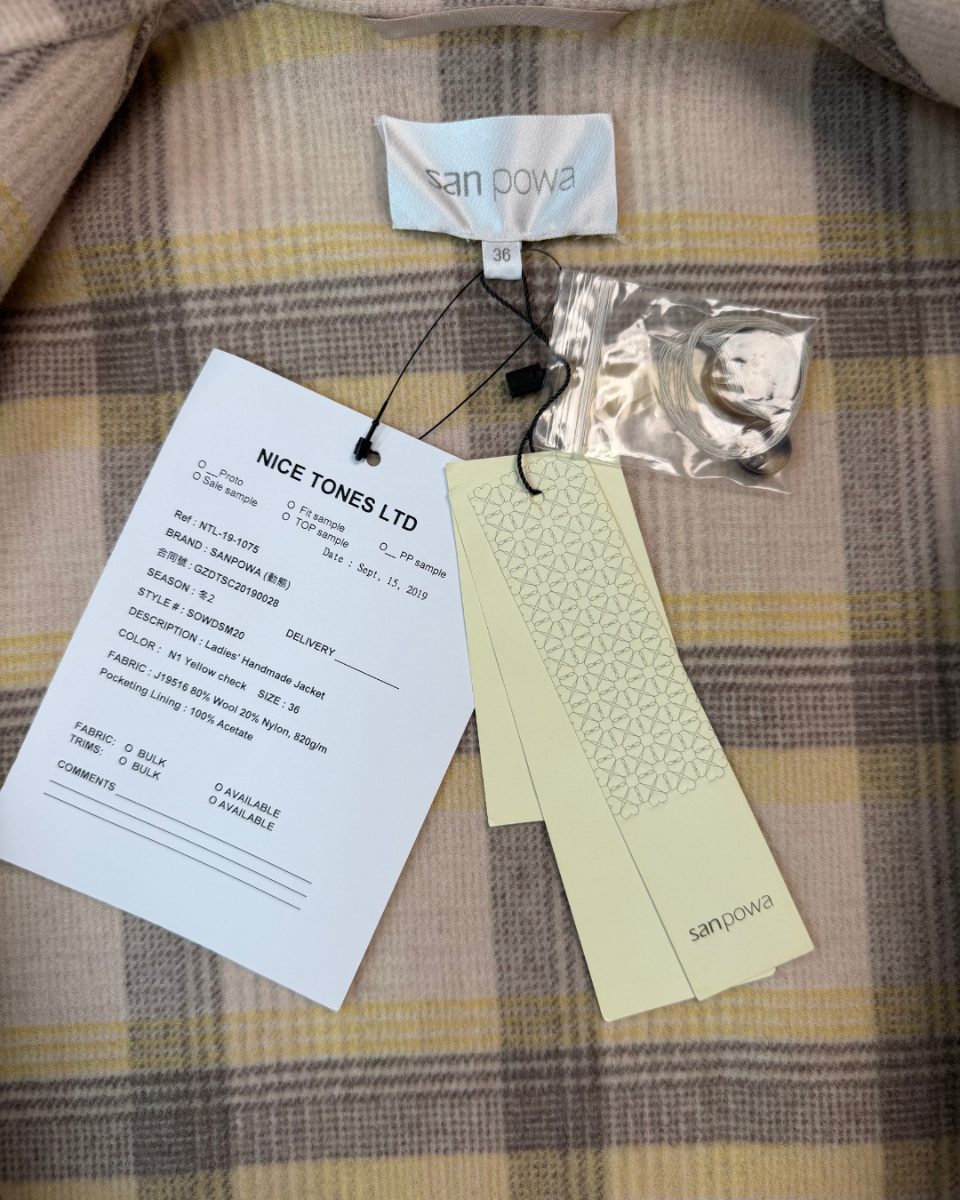 San Powa Plaid 36 Coat (Factory Sample)