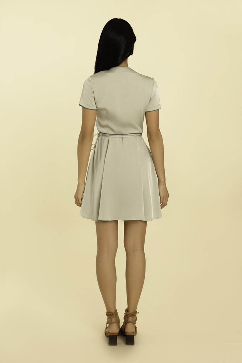 Eloise Wrap Dress - Sage Green