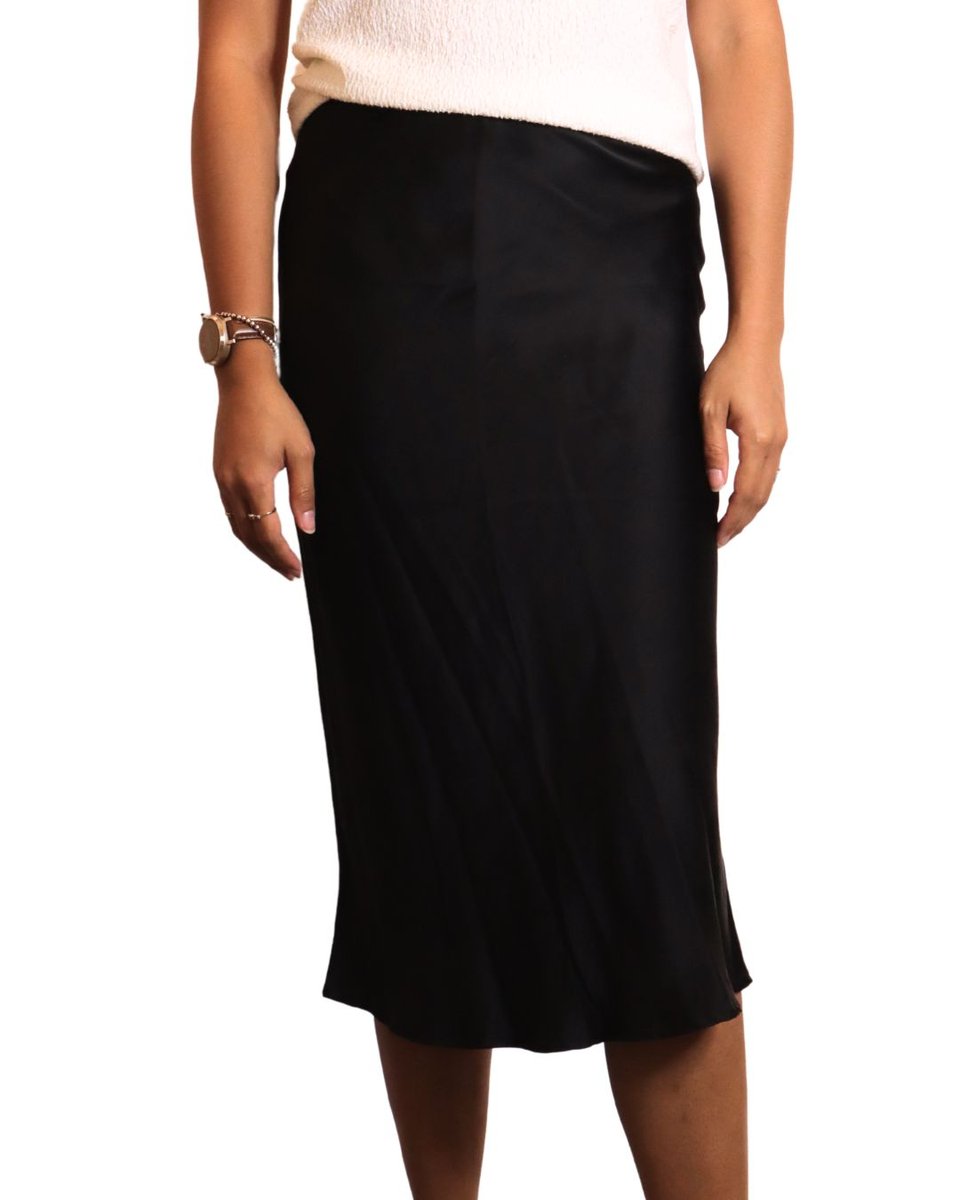 Anaphe Silk Black Skirt