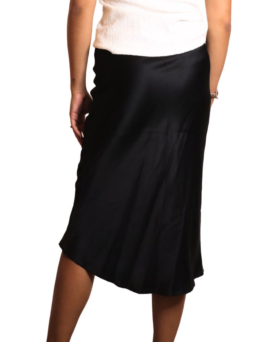 Anaphe Silk Black Skirt