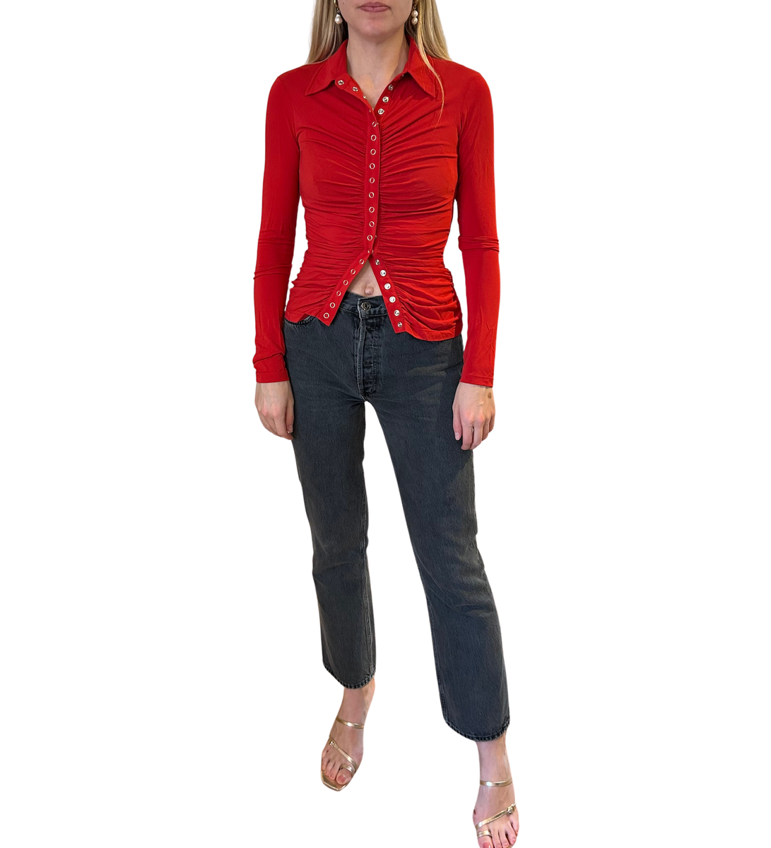 A.L.C Long Red Top