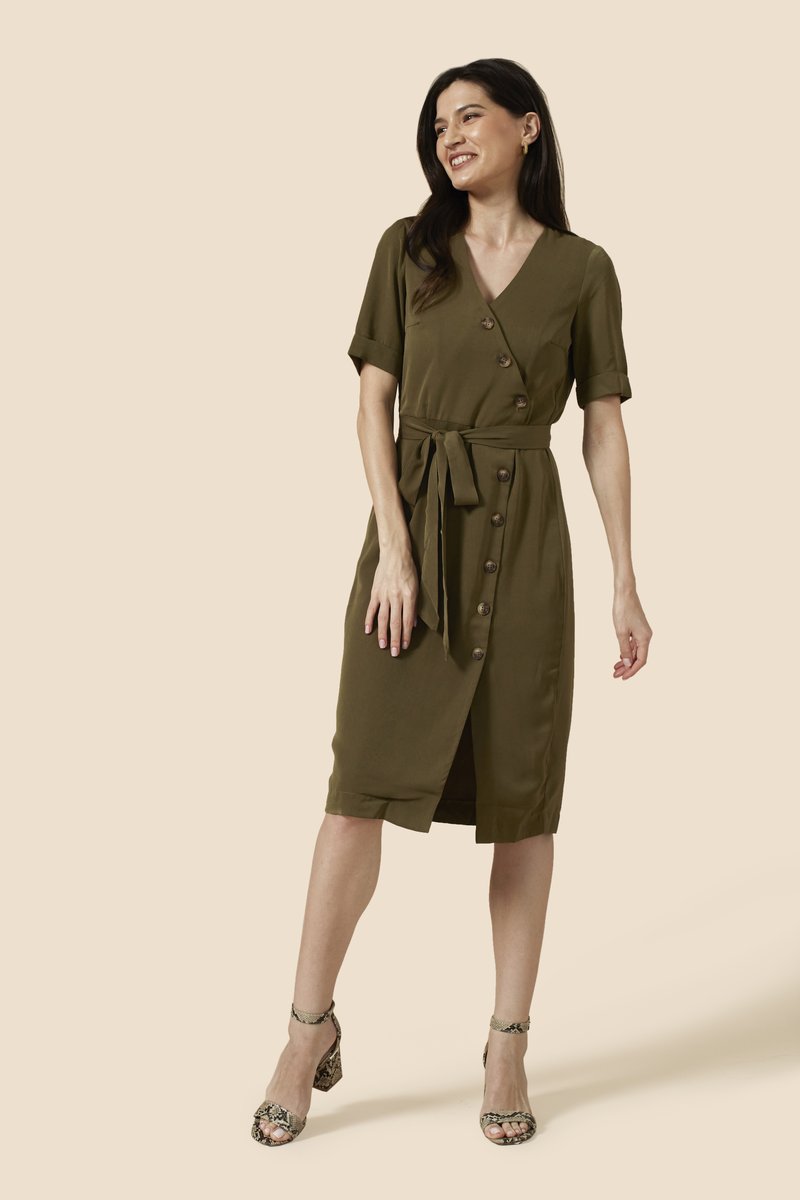 Emelie Dress - Olive Green