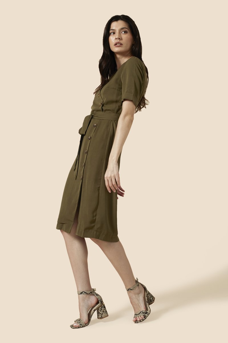 Emelie Dress - Olive Green