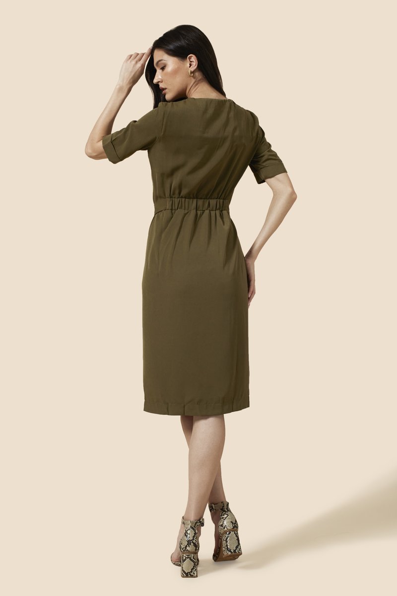 Emelie Dress - Olive Green