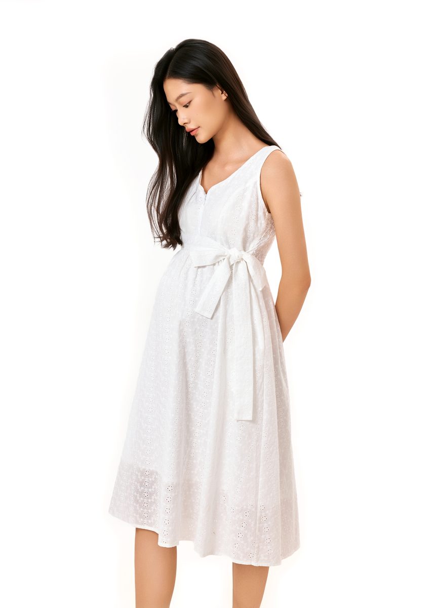 Willow Broderie Nursing Midi Dress