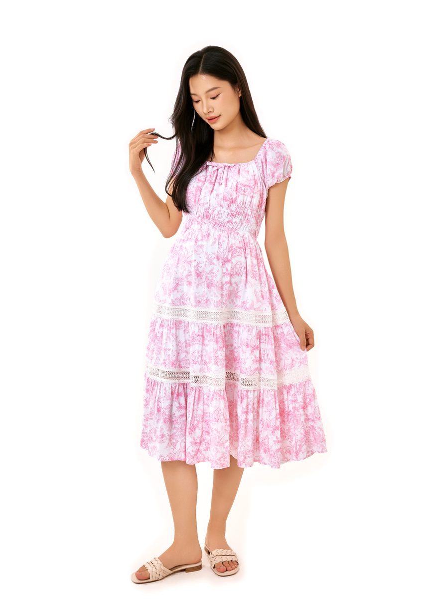 The Journey Cotton Stretch Midi Dress