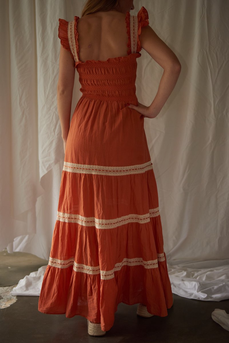 Rixo Kendall Cotton Midi Dress