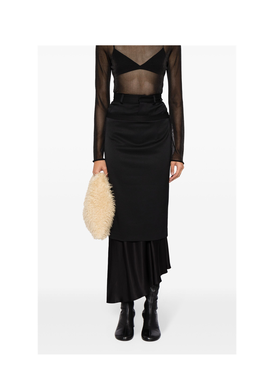 Layered Asymmetric Maxi Skirt