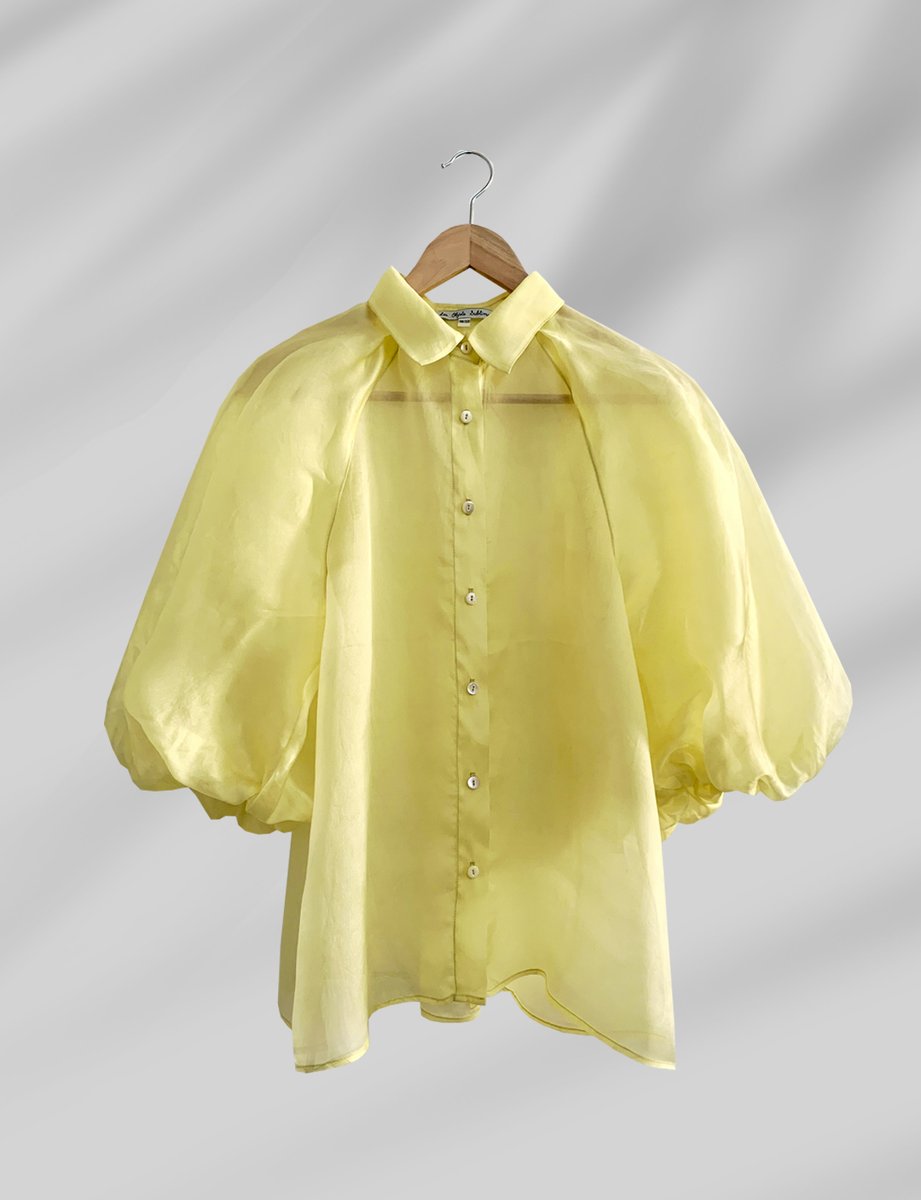 ORGANZA PUFF SLEEVE BLOUSE