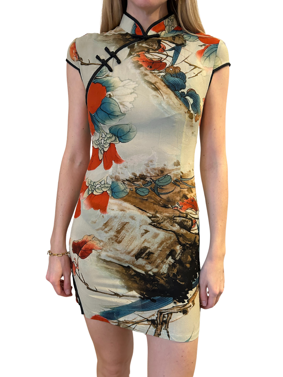 Cheongsam Poppy Dress