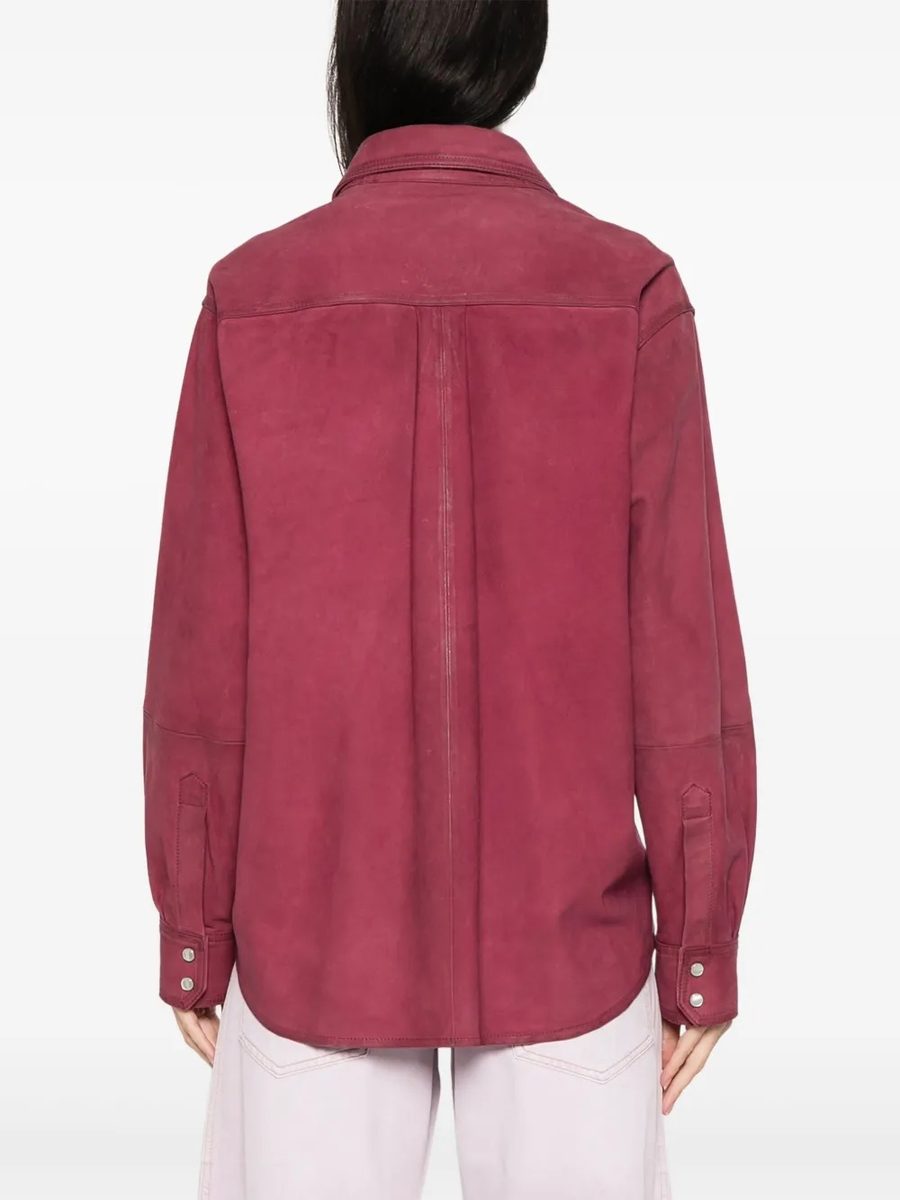 Isabel Marant Danisia Suede Shirt / Jacket– Raspberry Pink