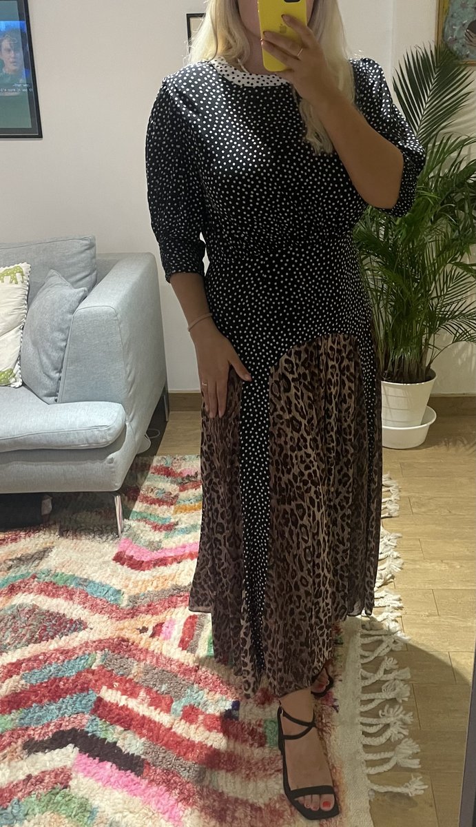 Megan Spot Leopard Print Dress