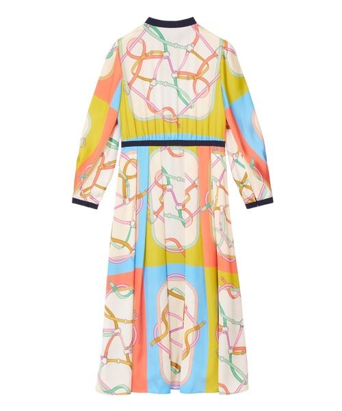 ANAYI Scarf Print Stand Colour Dress