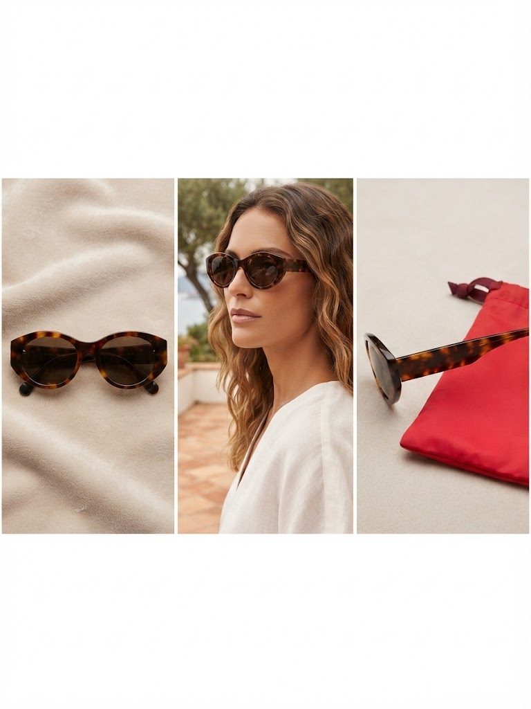Max & Co Oval-Frame Sunglasses – Brown Tortoiseshell