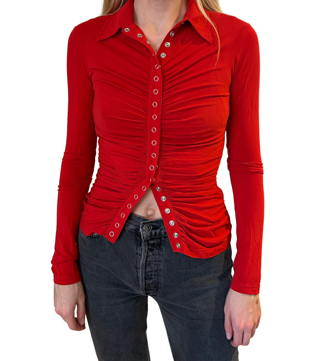 A.L.C Long Red Top