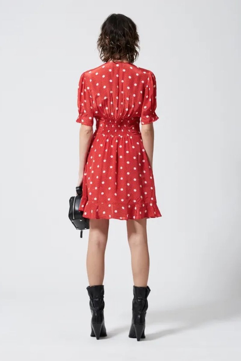 Polka Dot Dress Red Mini Dress