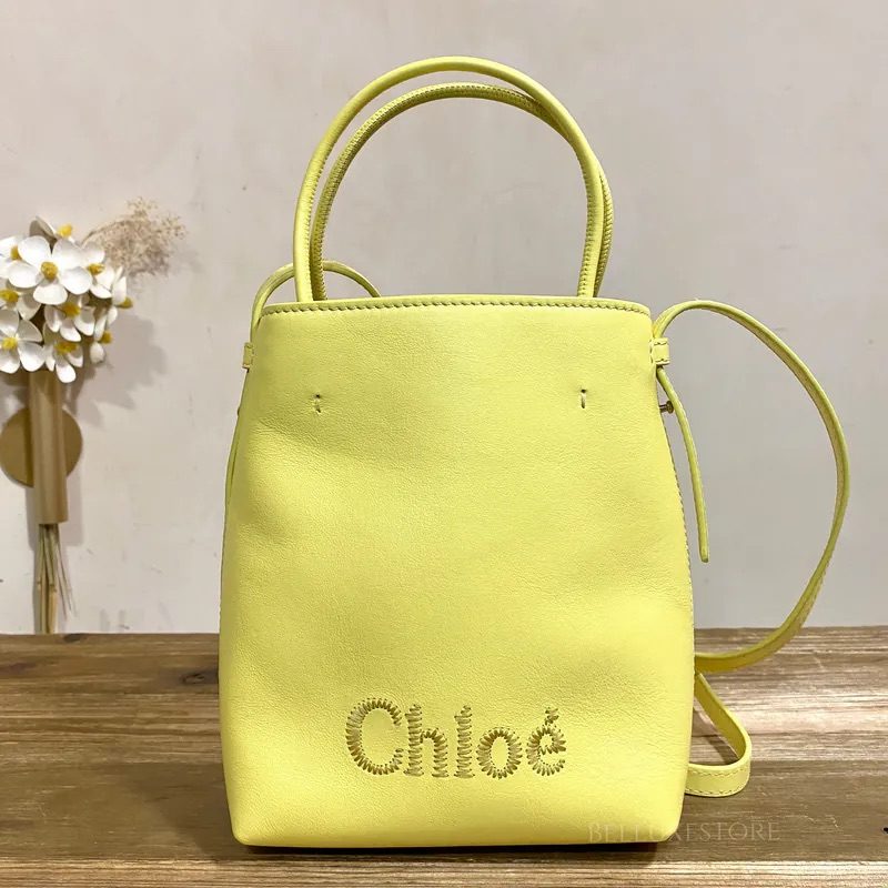 Chloé Sense Micro Tote Bag – Bright Yellow Leather
