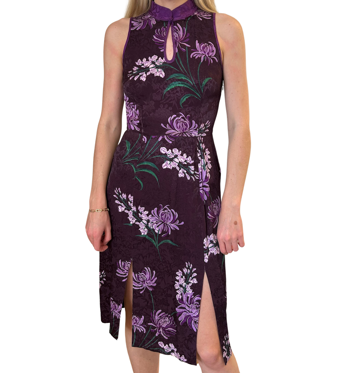 KITRI Purple Flower Dress