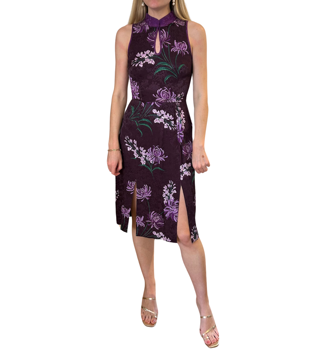 KITRI Purple Flower Dress