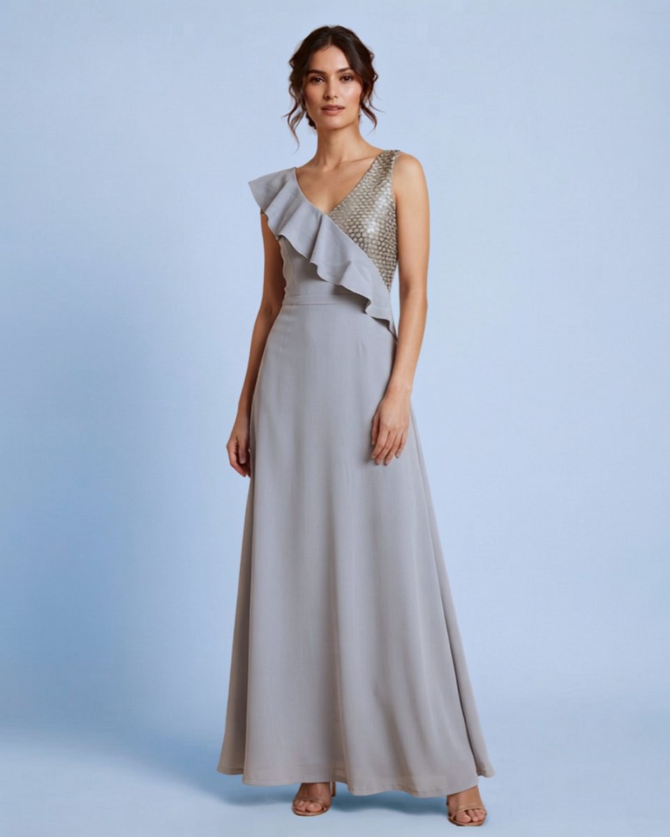 Kresha Lulla Grey Dress