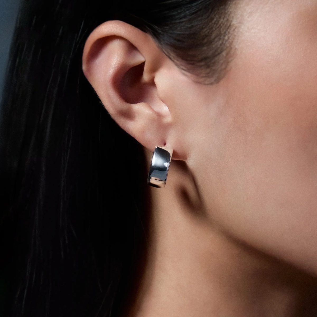 Flat Edge Hoop Earrings
