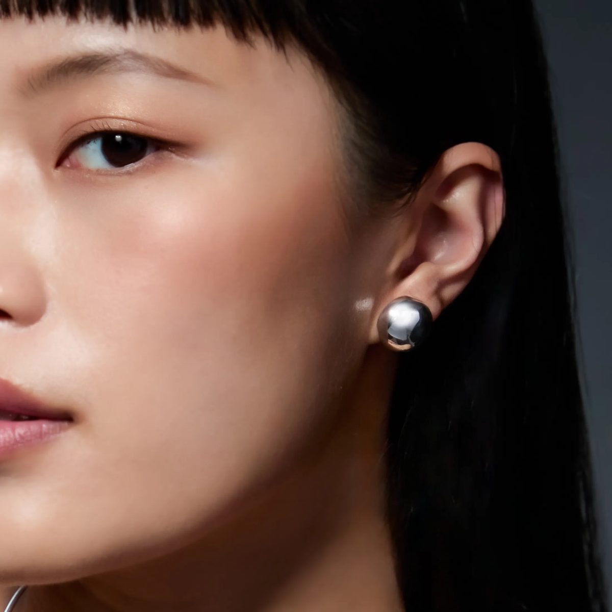 Half-Dome Stud Earrings