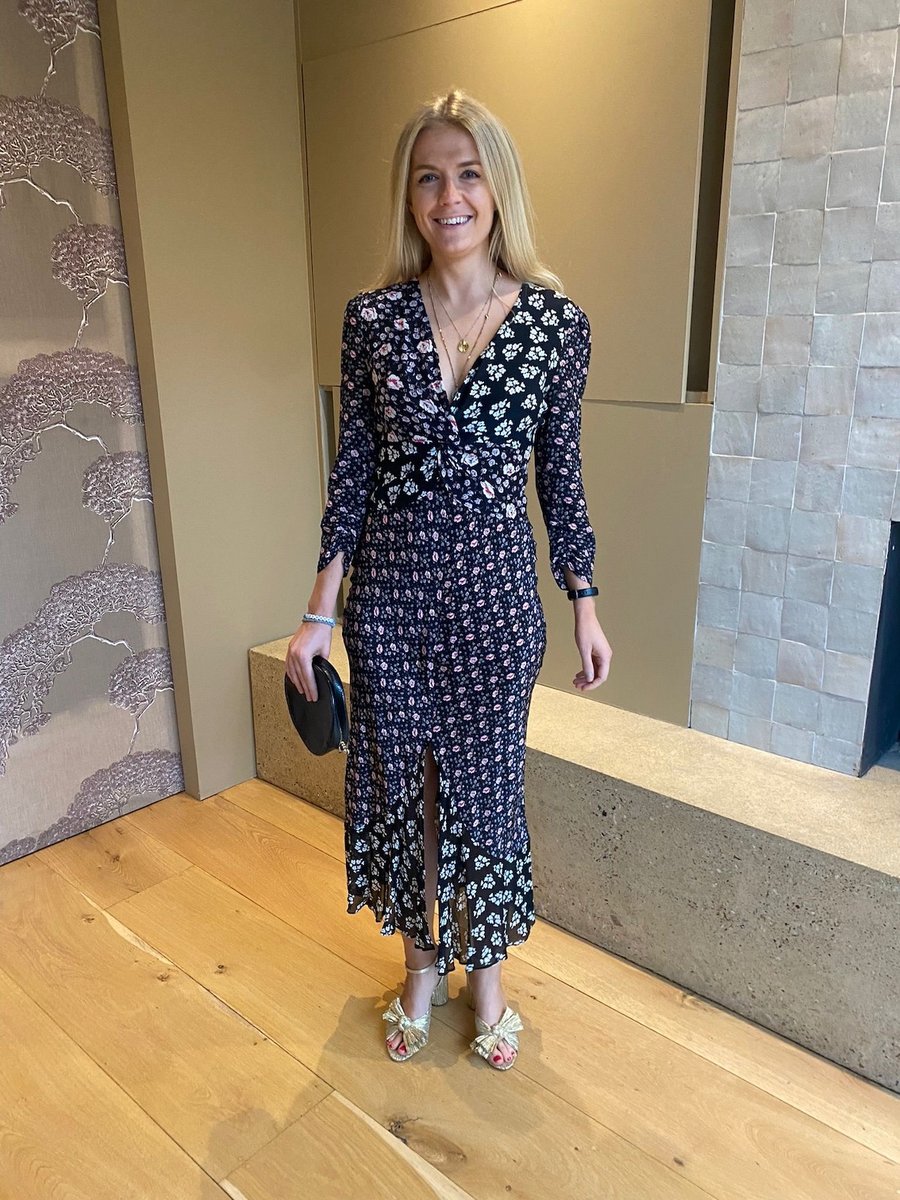 Rixo Chelsea - Black Micro Bunch Floral Long Dress