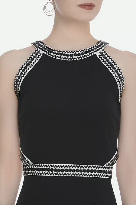 Kresha Lulla Black Embellished Short Dress