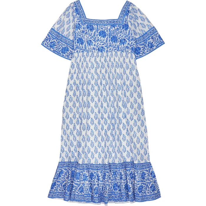 Pink City Prints Maisie Dress in Ocean Mix